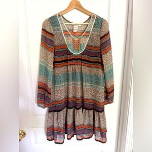 American Rag Bohemian Dress- Size Small- Color “Lagoon Combo”